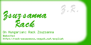 zsuzsanna rack business card